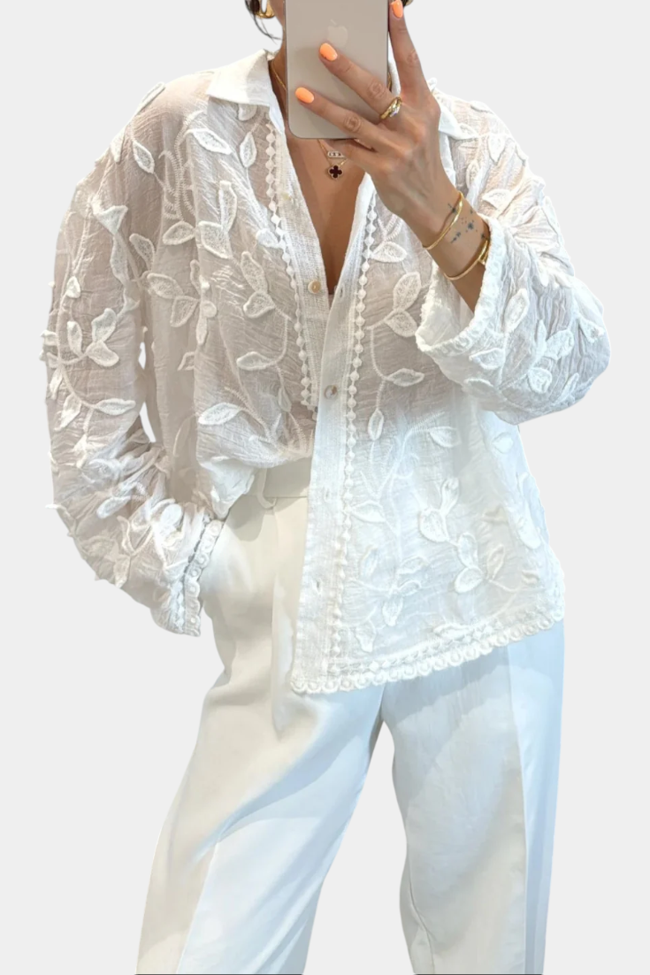 Maria | Camisa de Encaje Bordado