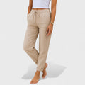 Clara | pantalones de lino elásticos