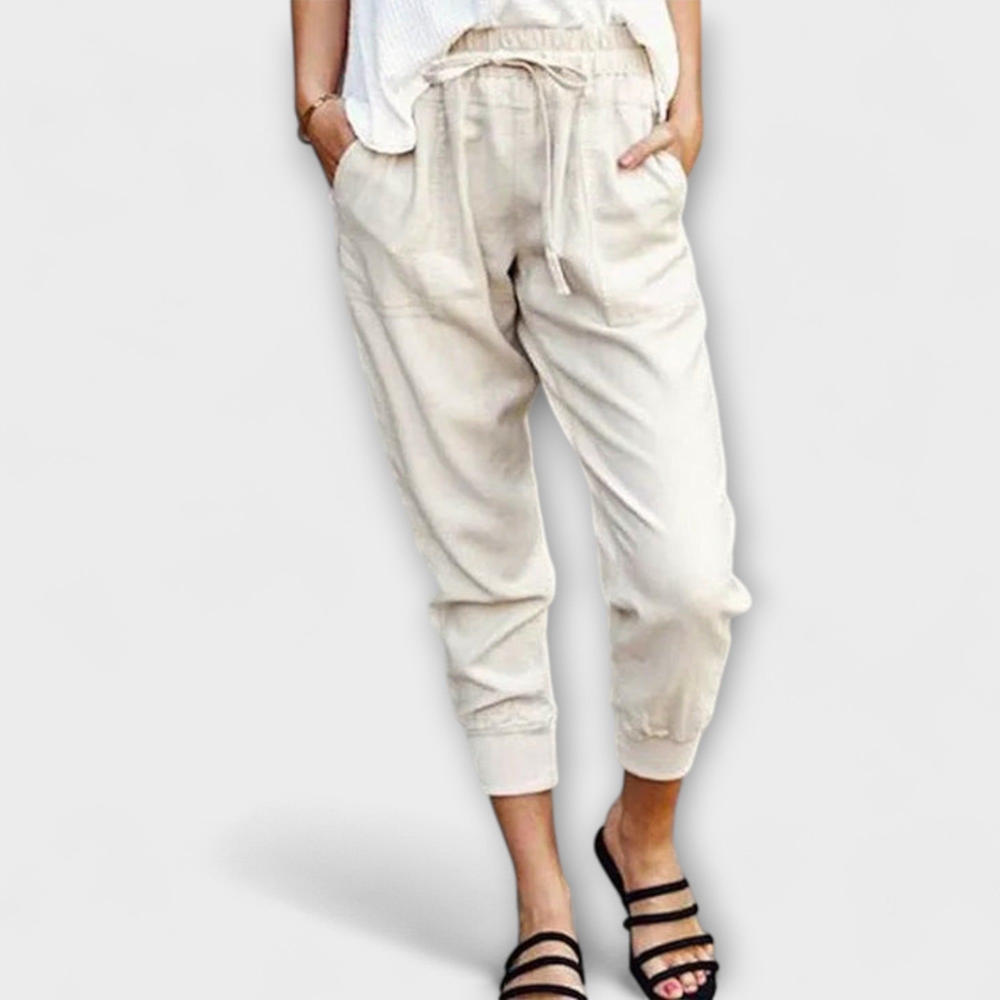 Leire | Pantalones ligeros de lino con mezcla de algodón