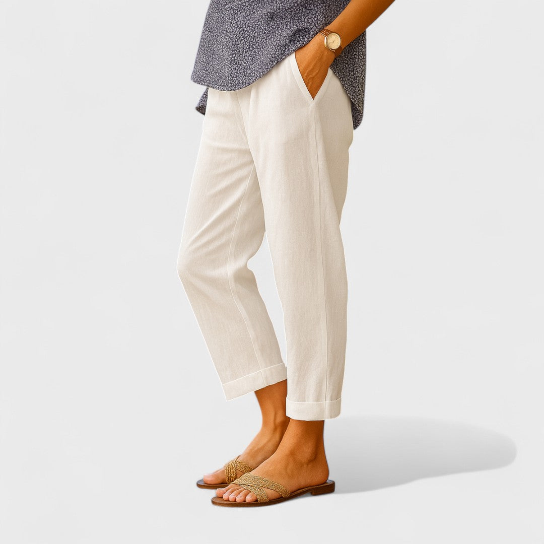Sofia | Pantalones de Verano de Lana y Algodón
