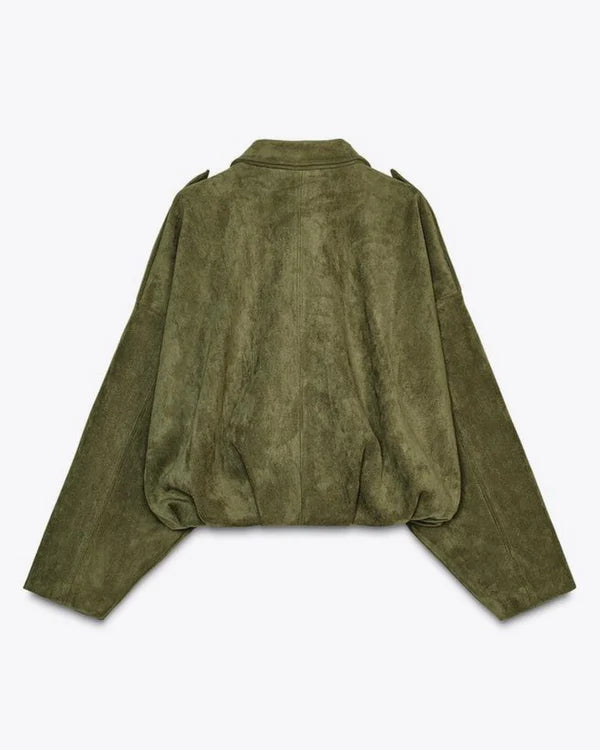 Alena - Chaqueta bomber de ante