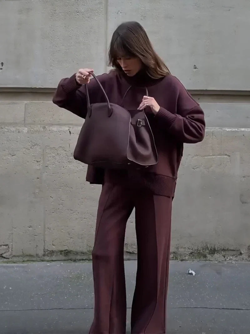 Nogaelle - Conjunto de sudadera elegante con corte suave