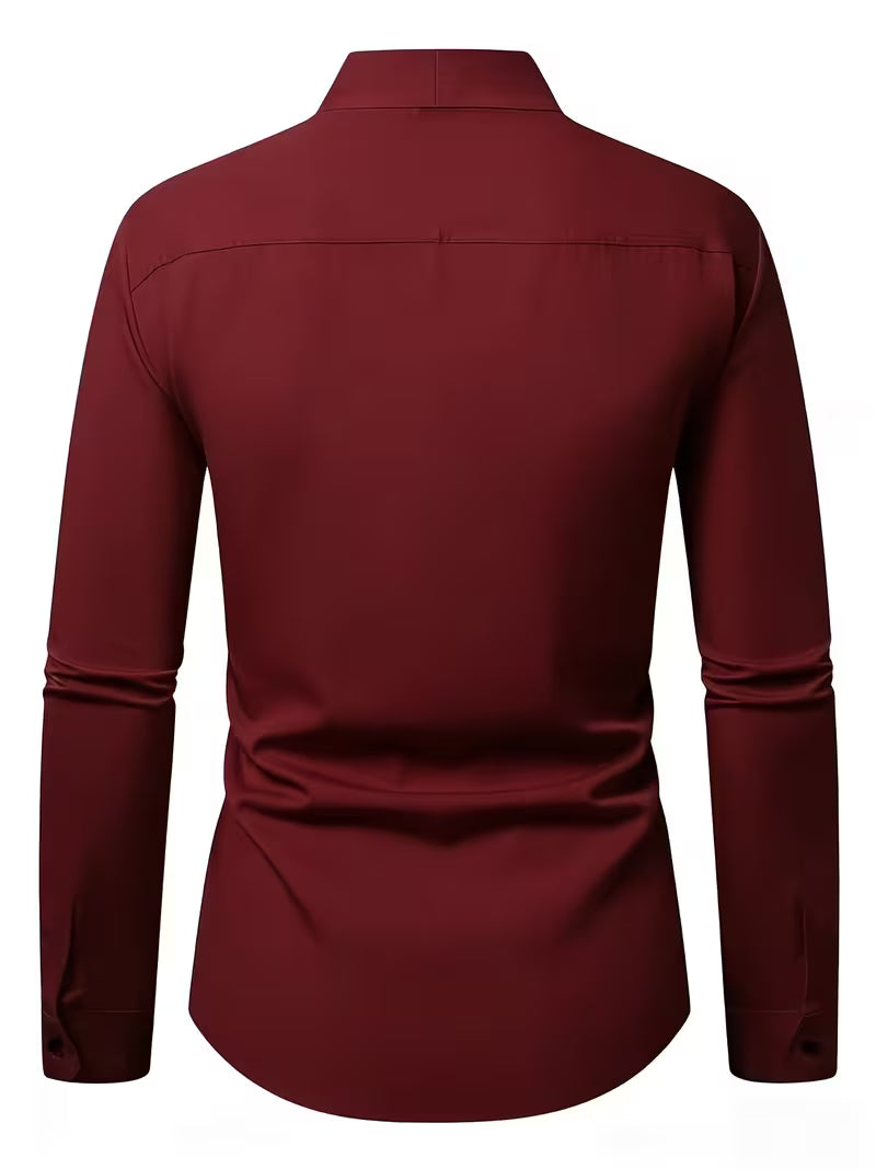 Abnar - Camisa de manga larga con botones
