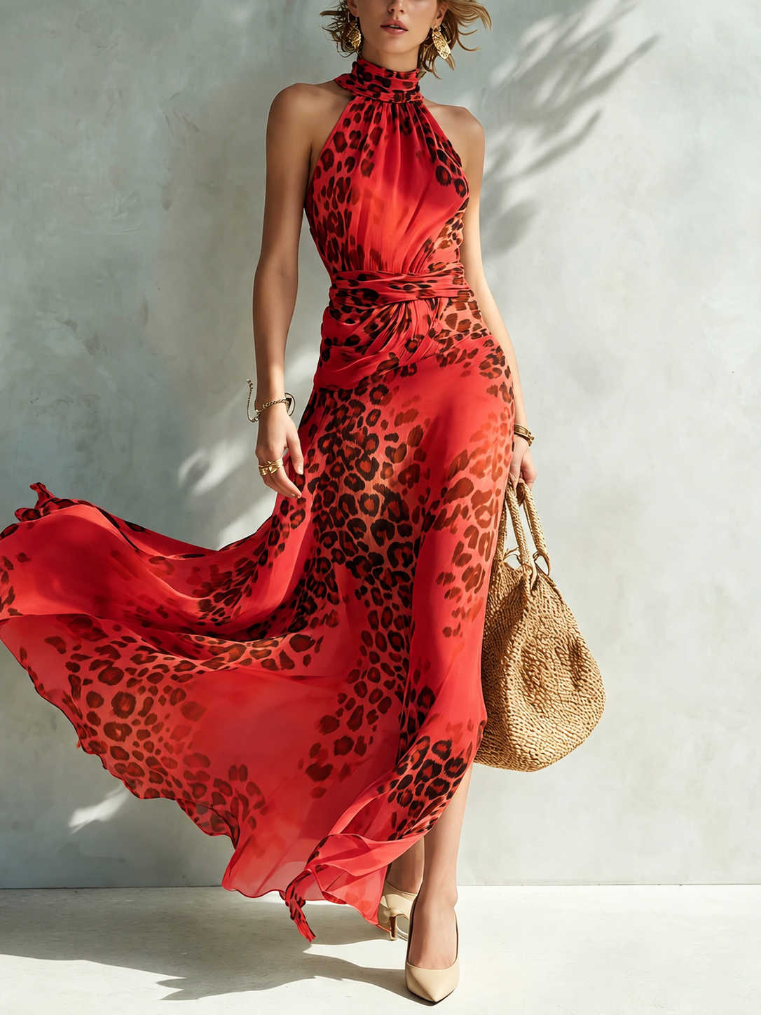Daniela | Vestito con stampa animalier