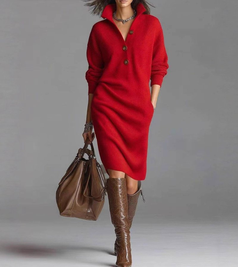 Damaris | Vestito in maglia caldo, elegante e comodo.