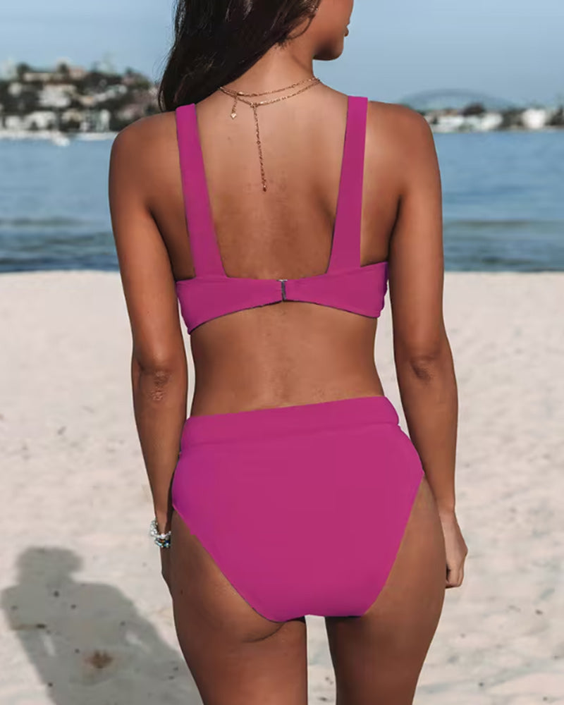 Noa | Traje de baño de cintura alta liso