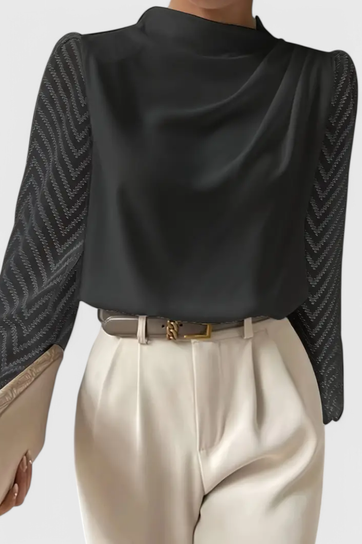 Sara |  Blusa Elegante de Manga Transparente