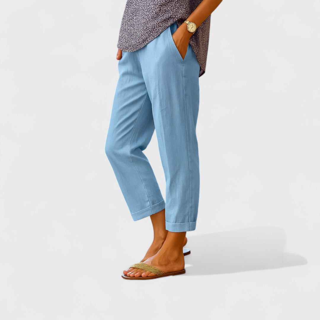 Sofia | Pantalones de Verano de Lana y Algodón