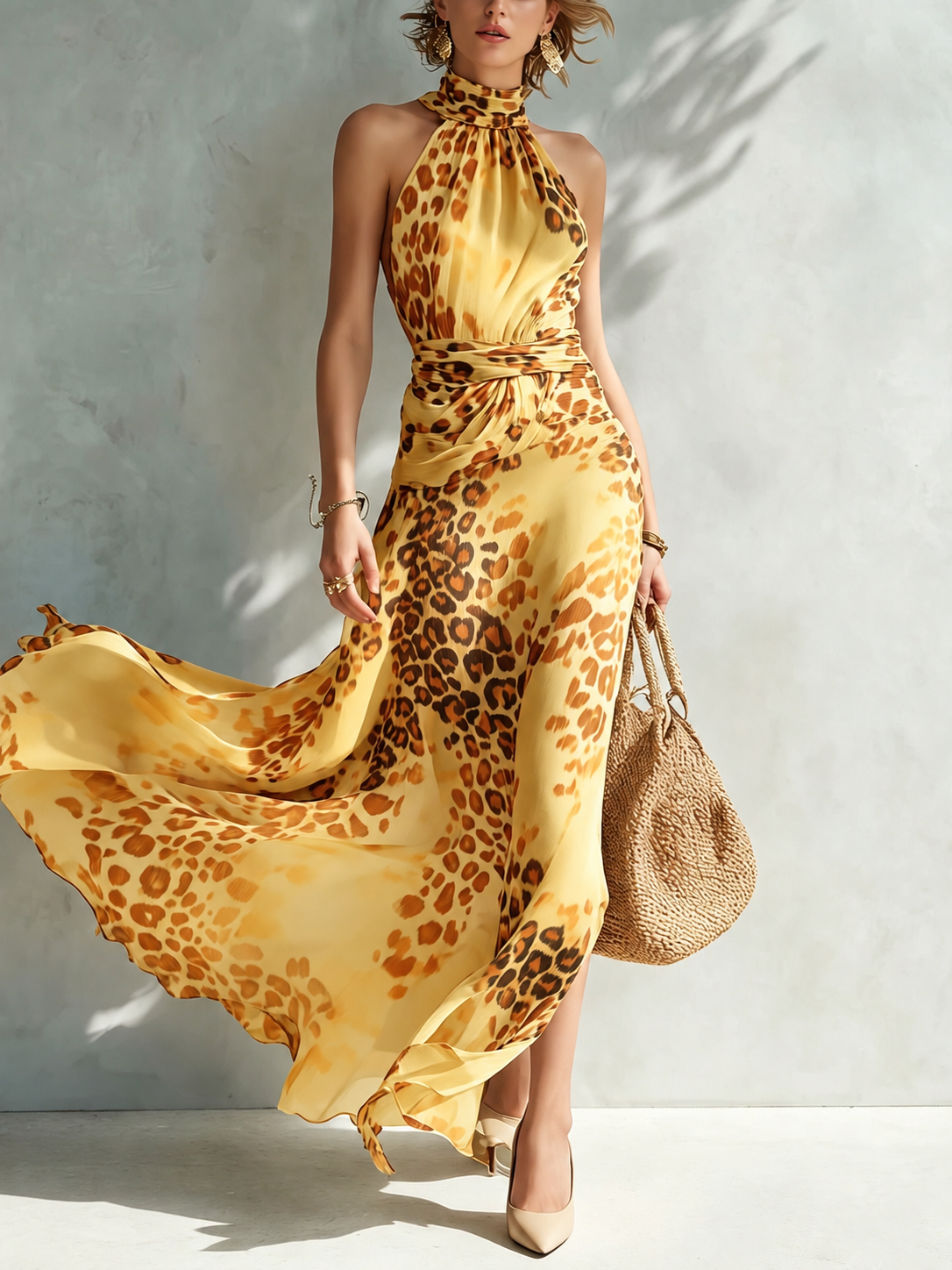 Daniela | Vestito con stampa animalier
