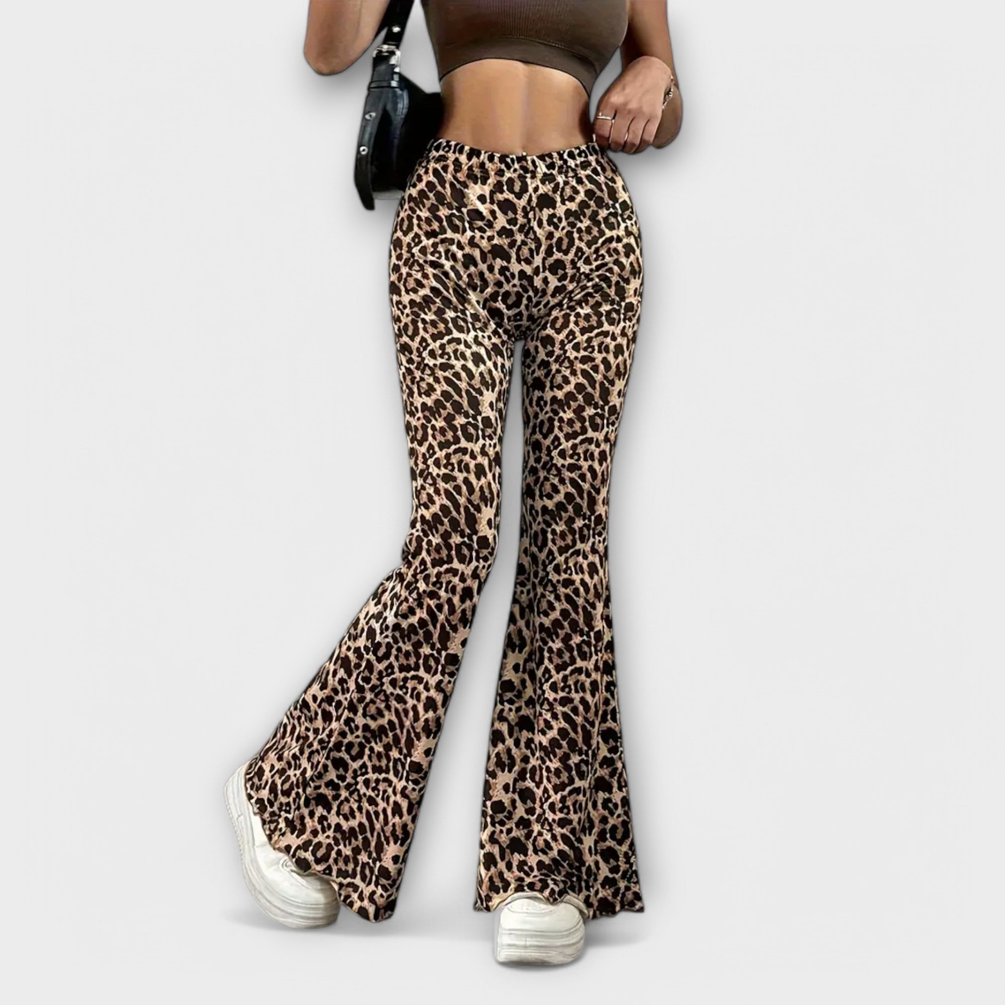 Ana | Pantalones corte bota con estampado de leopardo