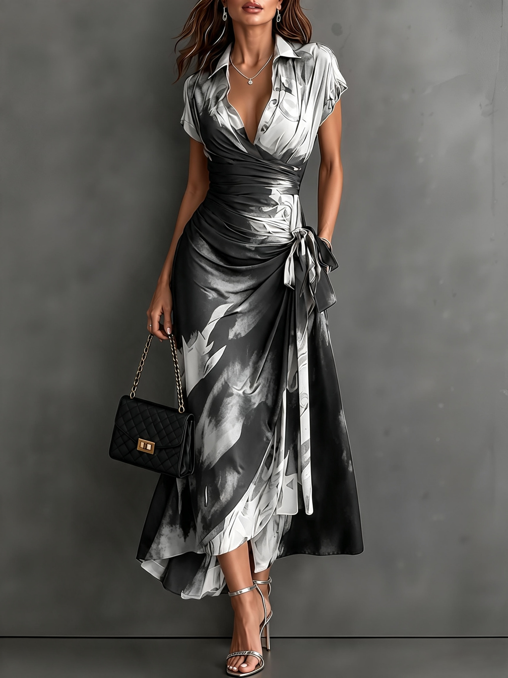 Lía | Vestito midi a portafoglio
