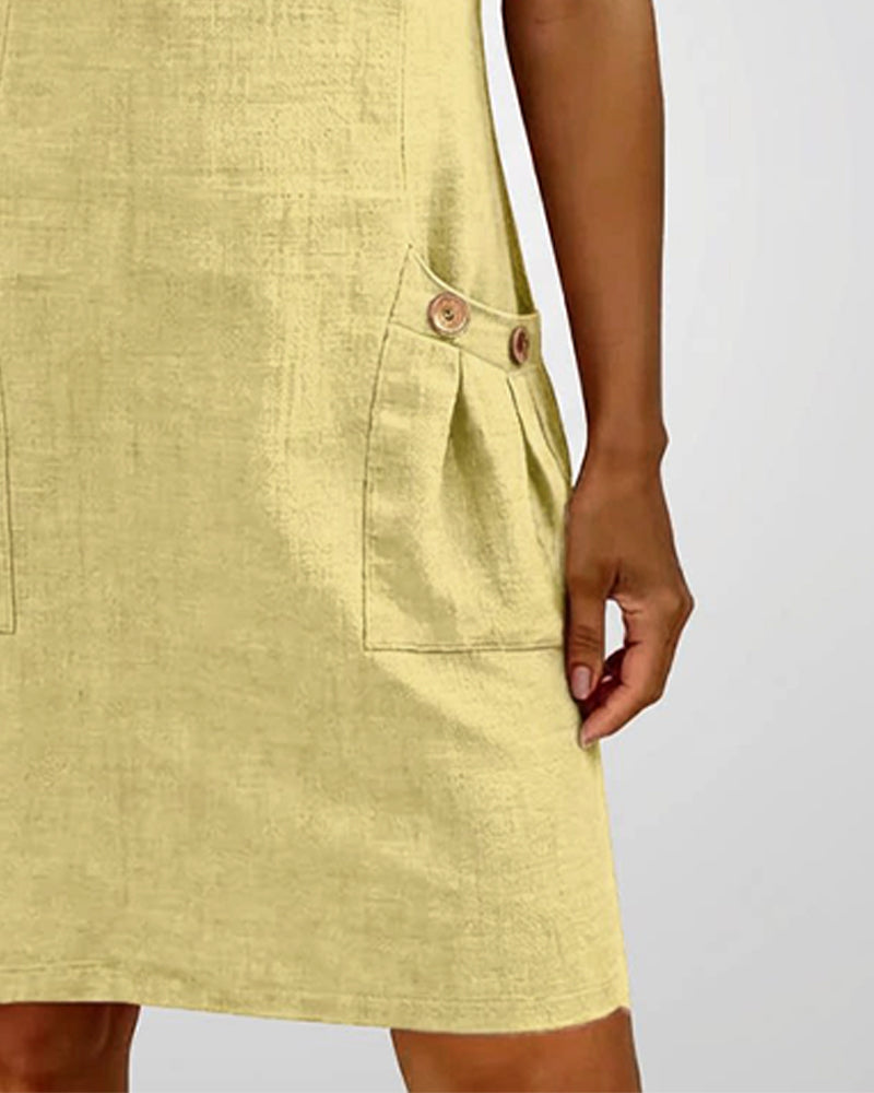 Velmora | Vestido de algodón con cierre de cremallera