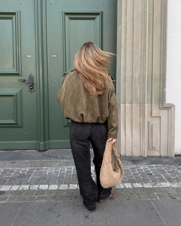 Alena - Chaqueta bomber de ante