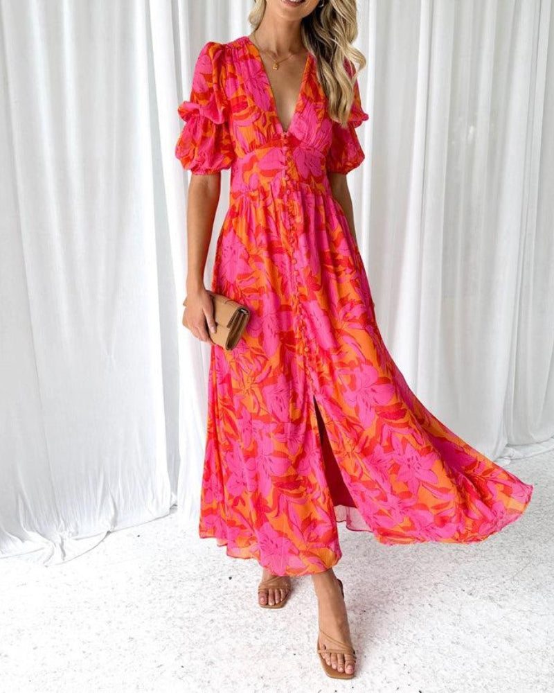 Inés | Vestido largo Solar Brillo