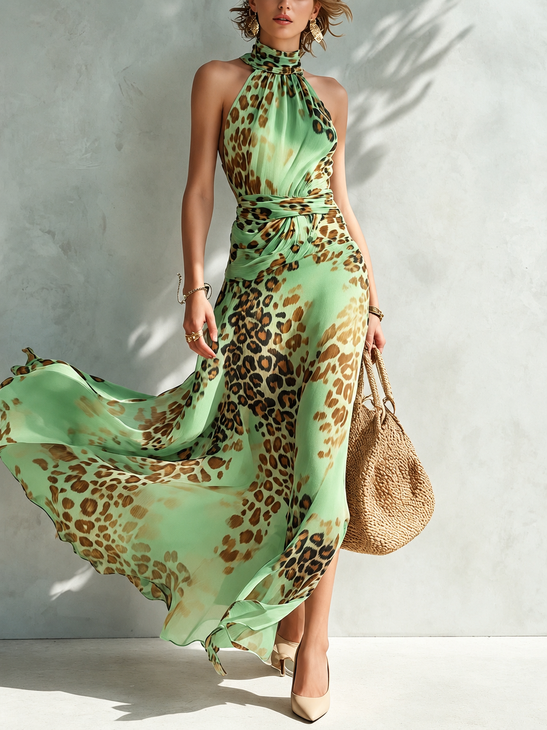 Daniela | Vestito con stampa animalier