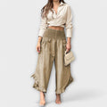 Vega | pantalones de lino holgados con pliegues de moda