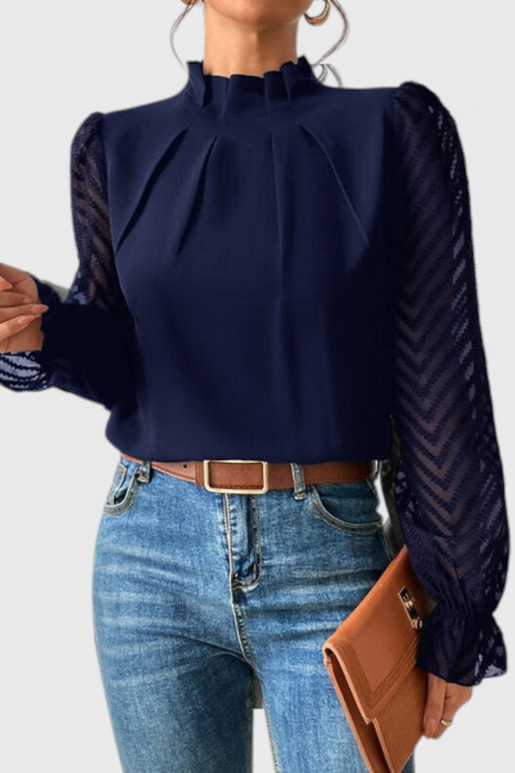 Azucena | Blusa de Manga Larga Náutica