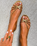 Martina | Sandalias doradas de elegancia veraniega