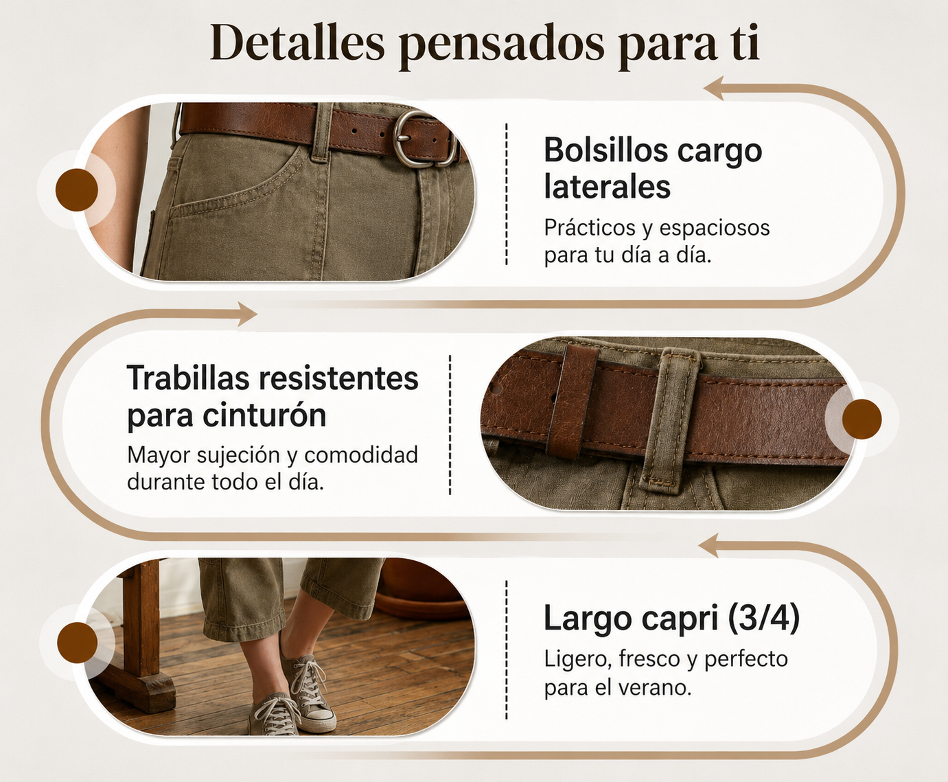 **📢 REBAJAS DE MEDIA TEMPORADA: 50 % DE DESCUENTO POR TIEMPO LIMITADO ⏰**  👖 **Pantalones capri cargo para mujer**, cómodos y versátiles, con múltiples bolsillos. Perfectos para el día a día, viajar y disfrutar del verano. ☀️