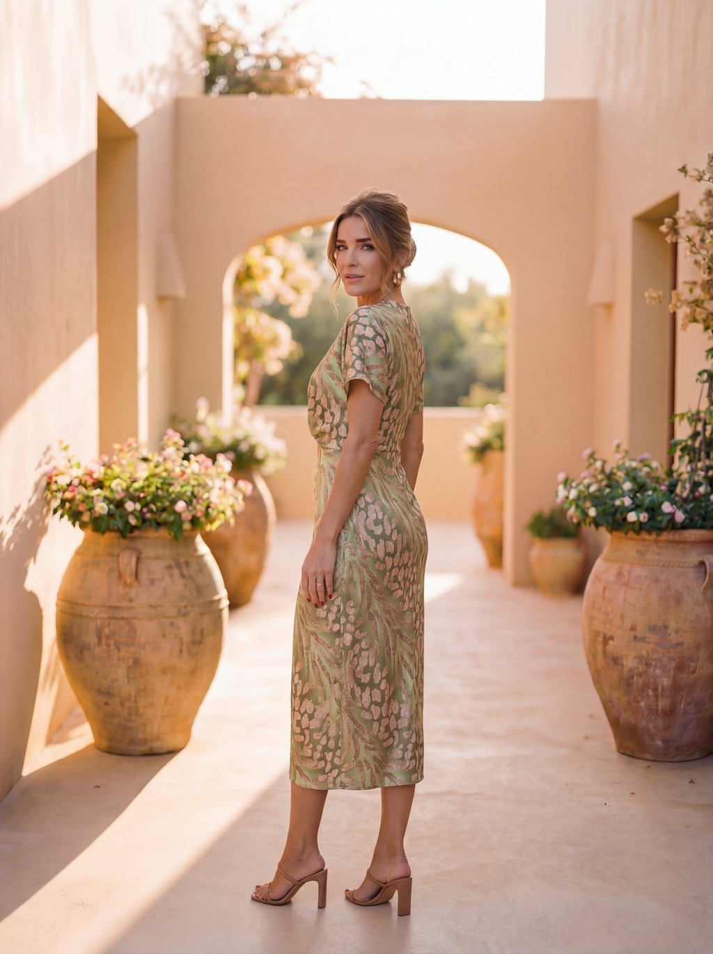 Natalia | Vestido elegante en un tejido ligero y fluido.