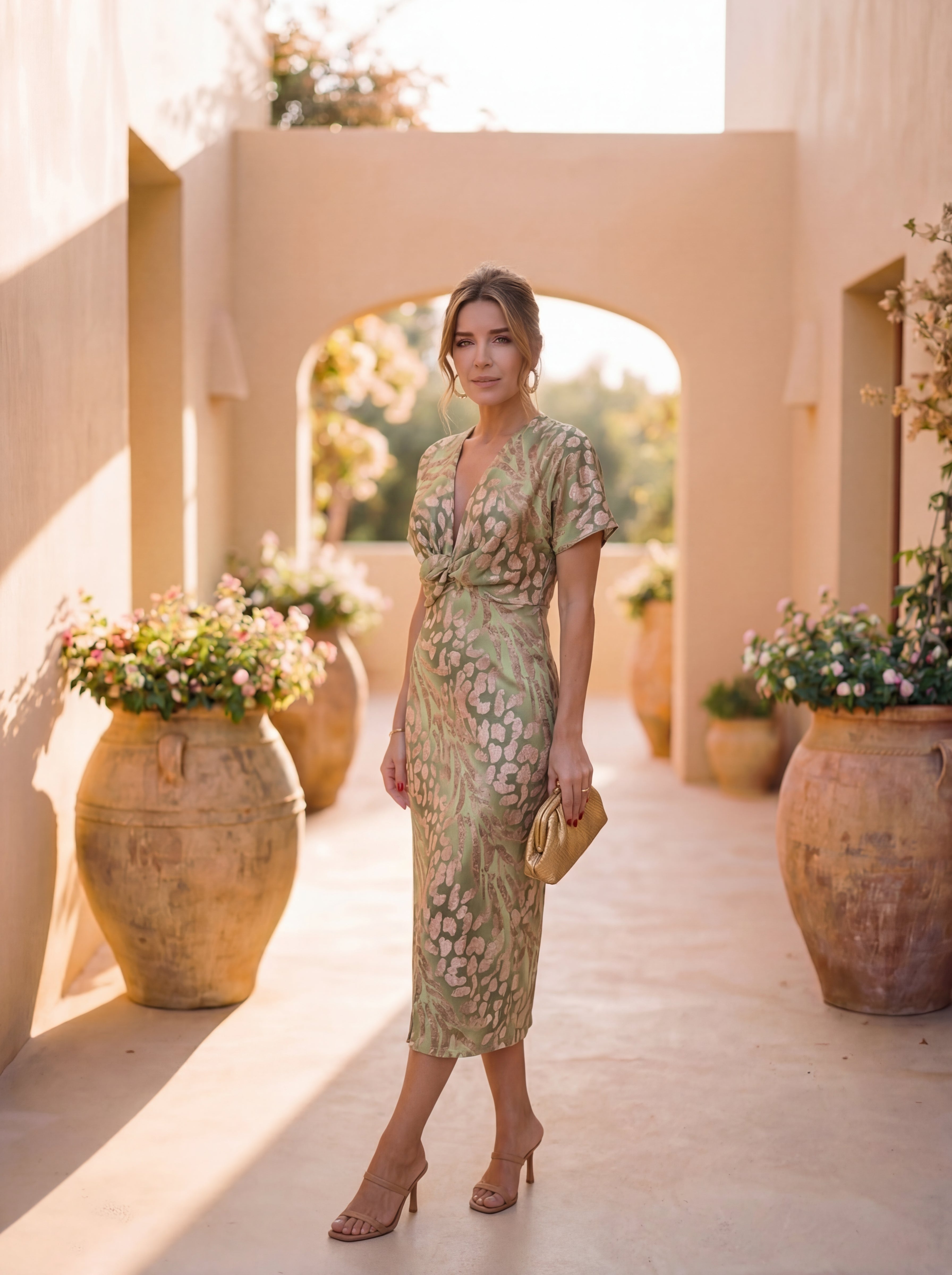 Natalia | Vestido elegante en un tejido ligero y fluido.