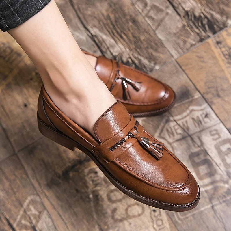 Vicente | Mocasines de piel con borlas