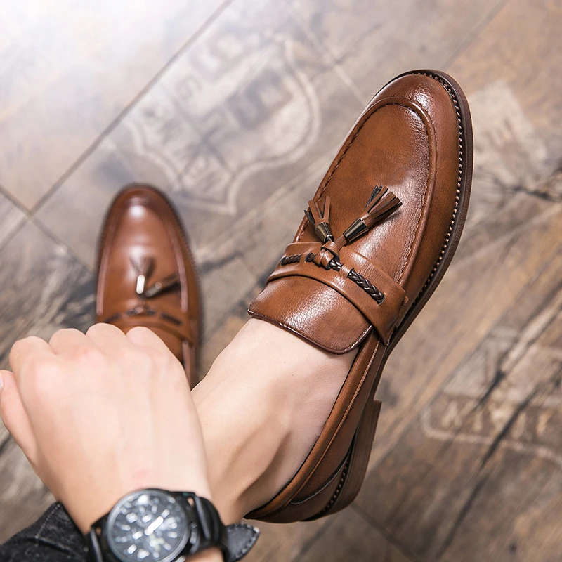 Vicente | Mocasines de piel con borlas