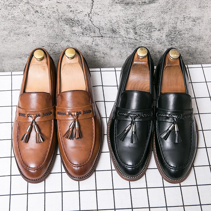 Vicente | Mocasines de piel con borlas