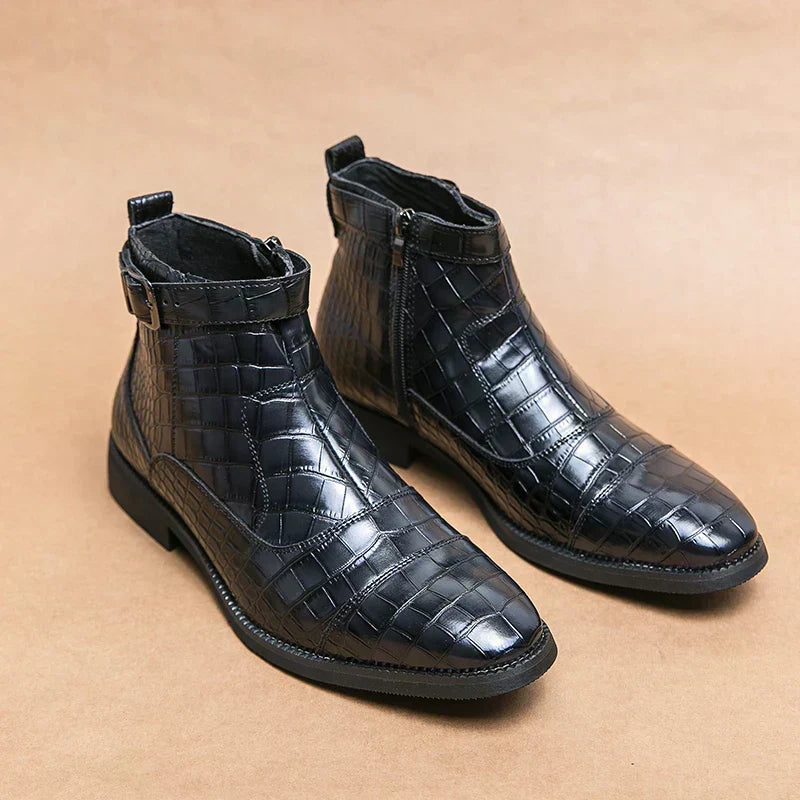 Dylan | Botas con hebilla de cuero sintético