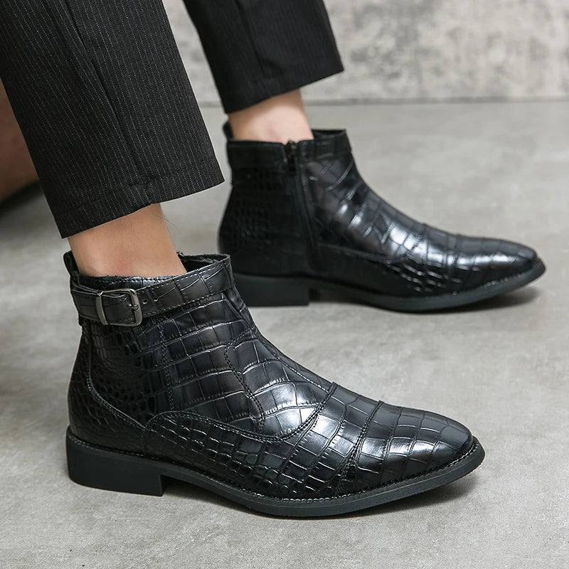 Dylan | Botas con hebilla de cuero sintético
