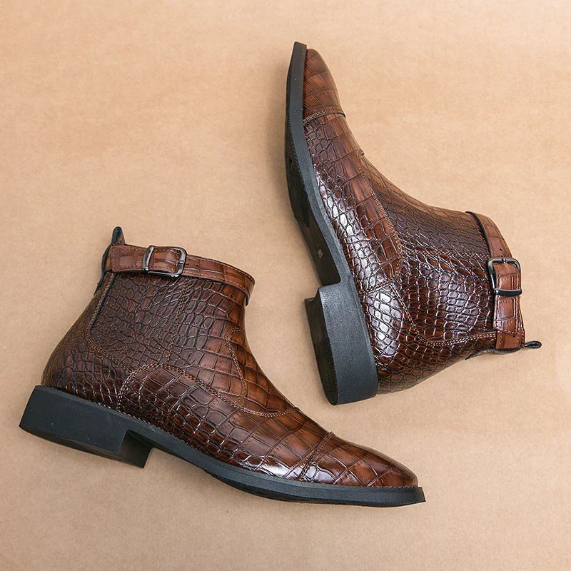 Dylan | Botas con hebilla de cuero sintético