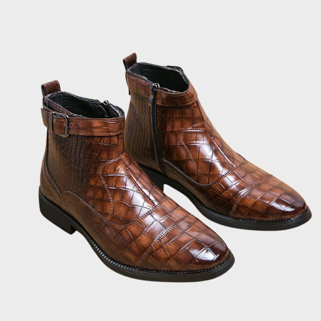 Dylan | Botas con hebilla de cuero sintético