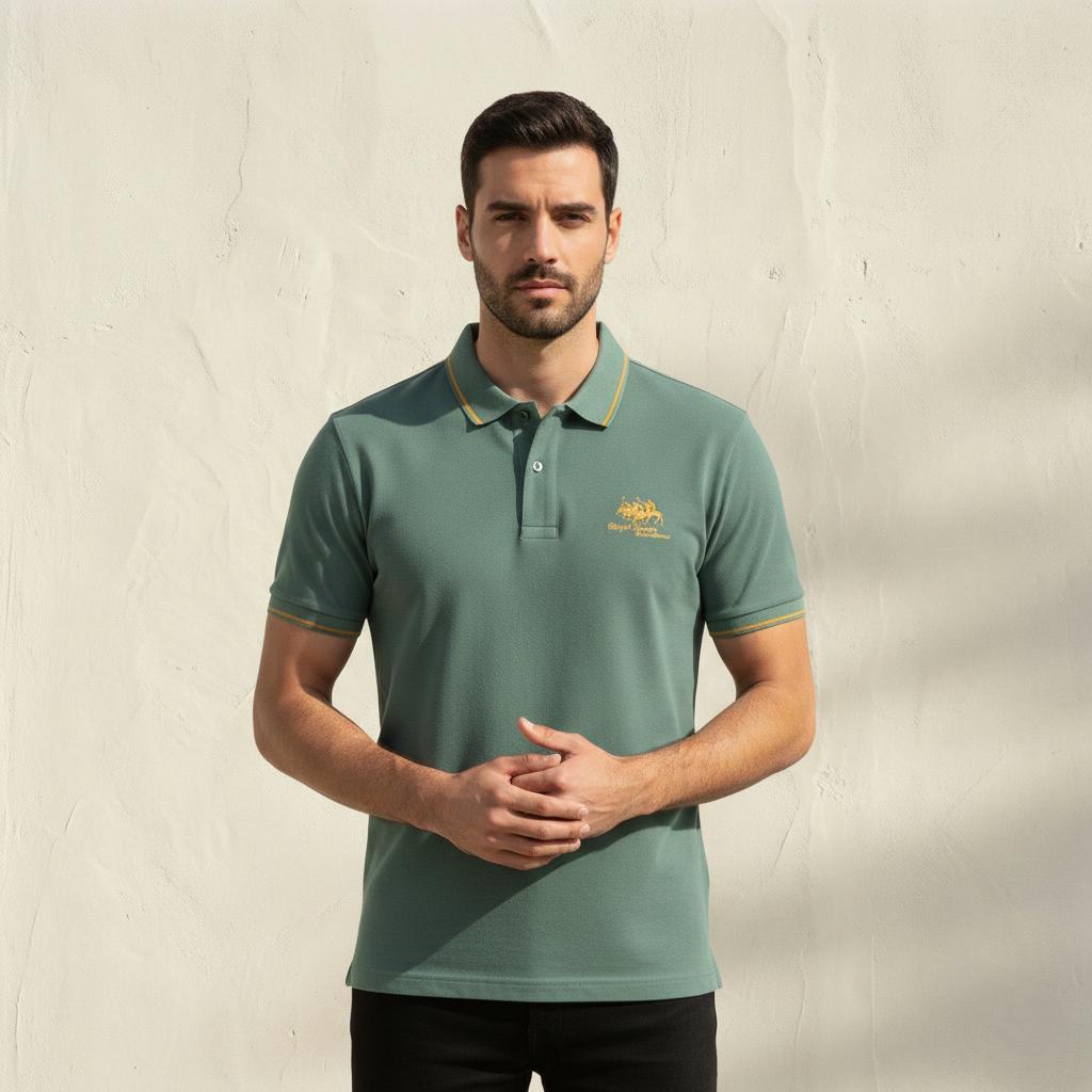 Jose | Polo clásico de algodón con bordado exclusivo