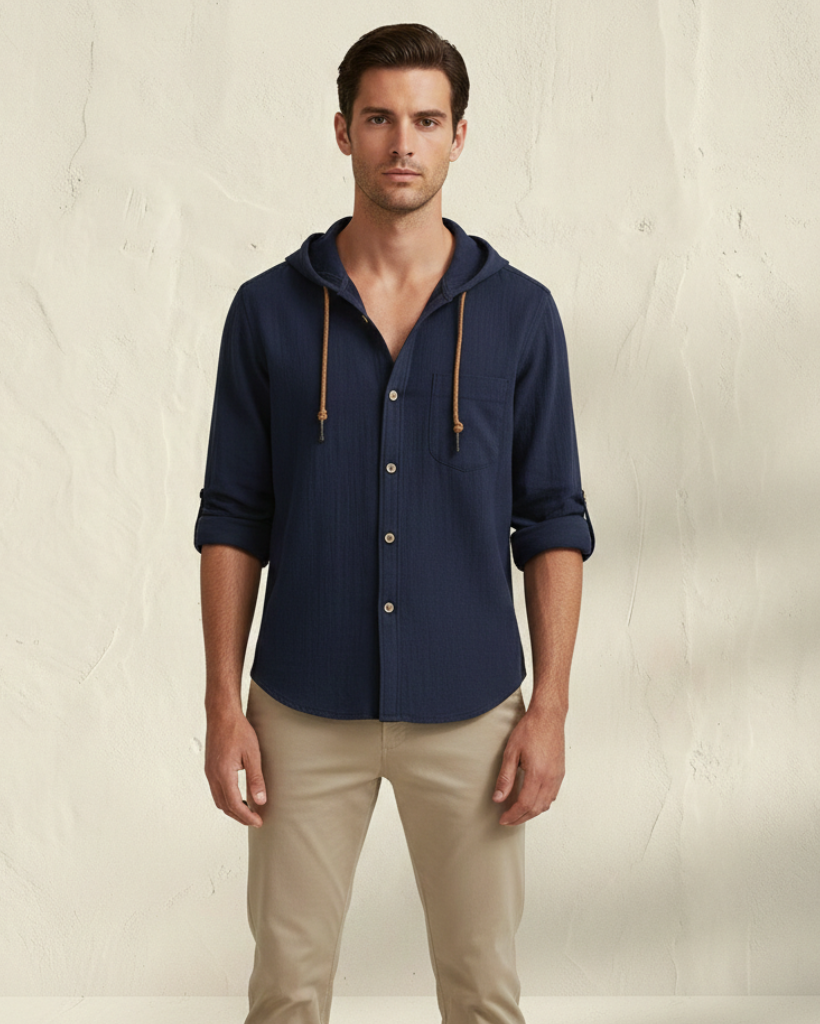 Roberto | Camisa con capucha de algodón