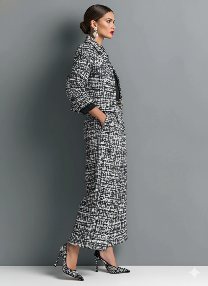 Aderet - Elegante chaqueta de manga larga y pantalones casuales.
