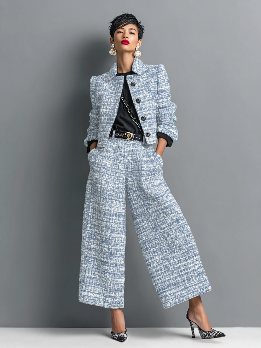 Aderet - Elegante chaqueta de manga larga y pantalones casuales.