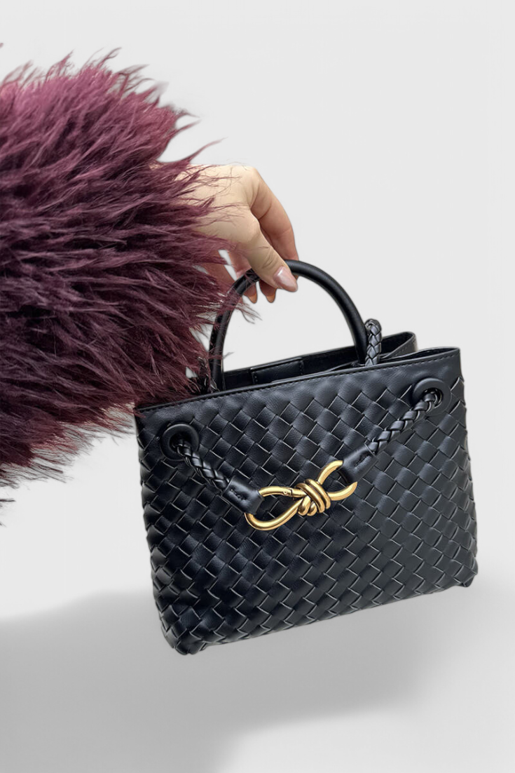 Carlota | Bolsa Diaria Tejida Índigo
