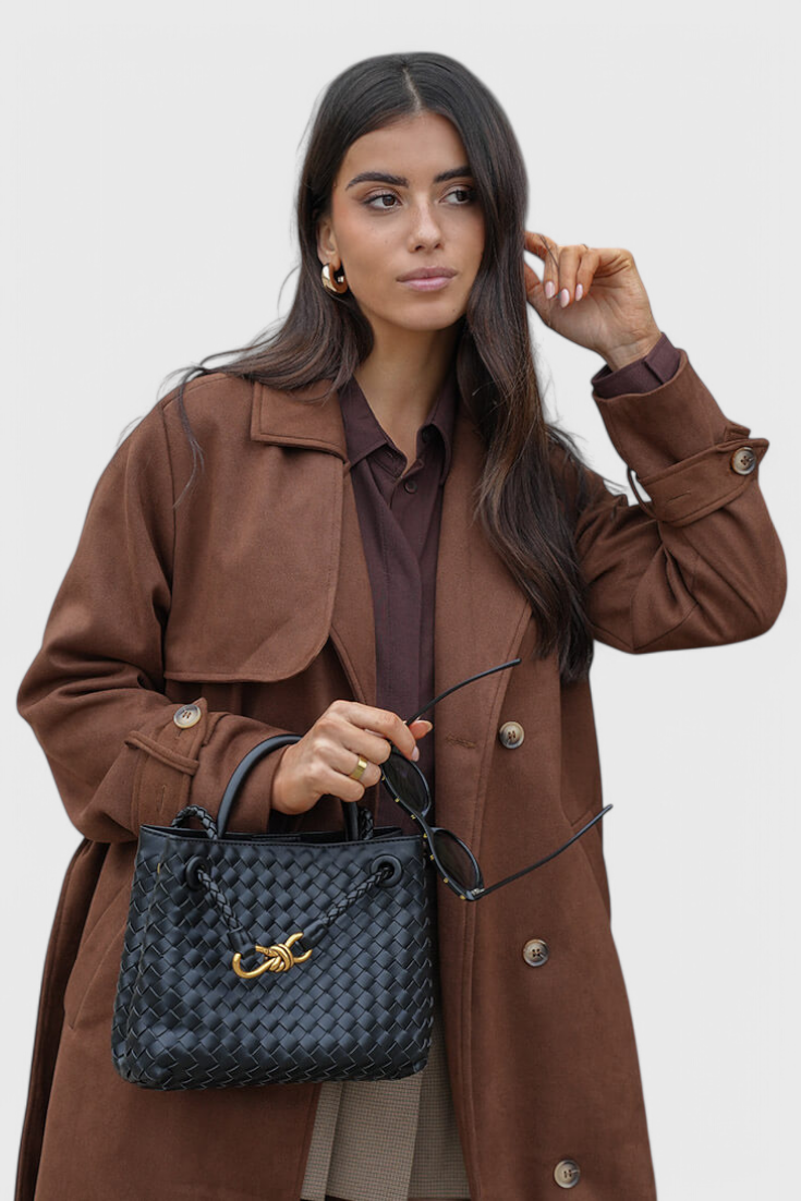 Carlota | Bolsa Diaria Tejida Índigo