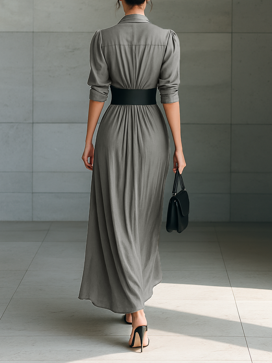 Sara | Vestito Lungo Plissettato