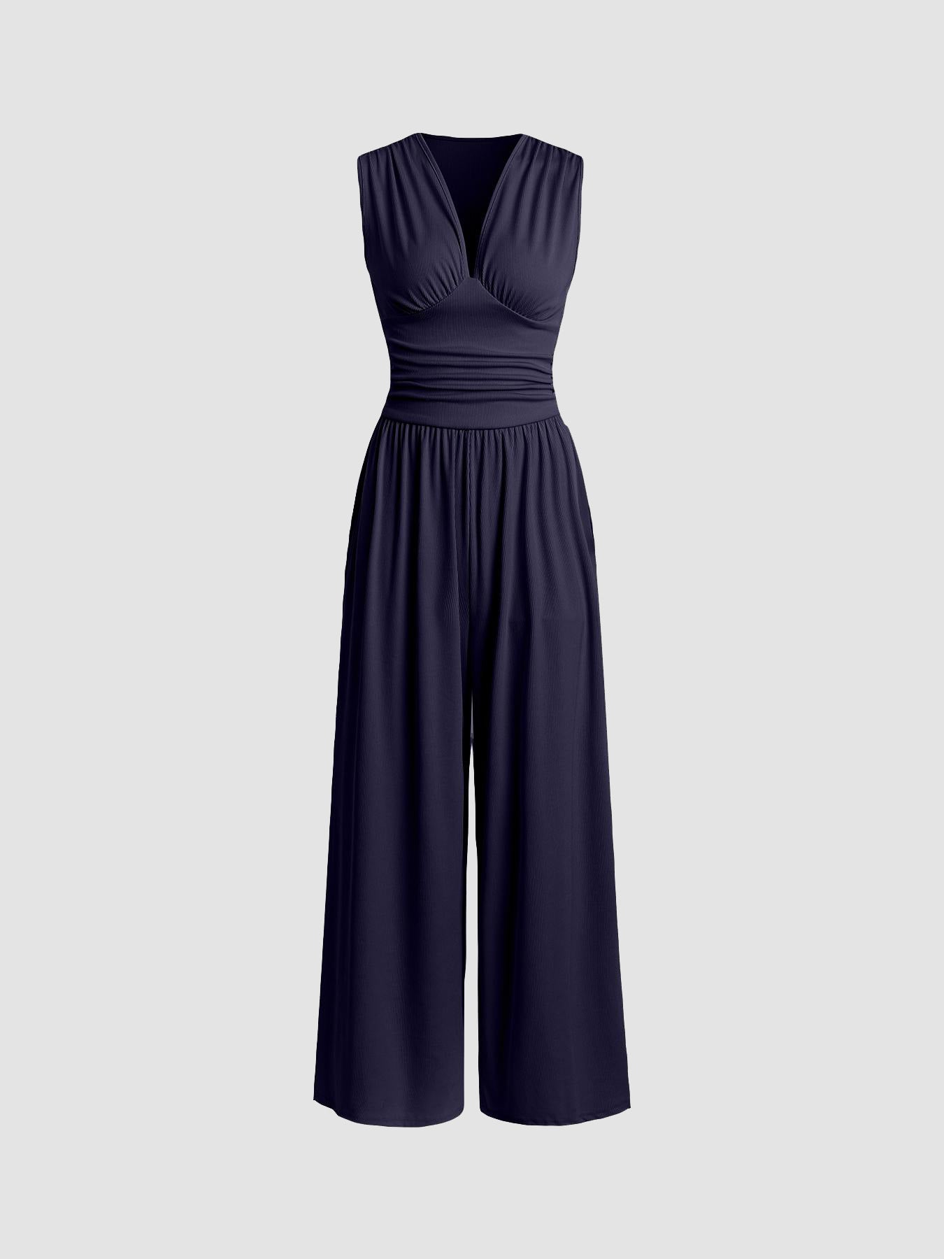Caridad – Mono Elegante Sin Mangas de Pierna Ancha