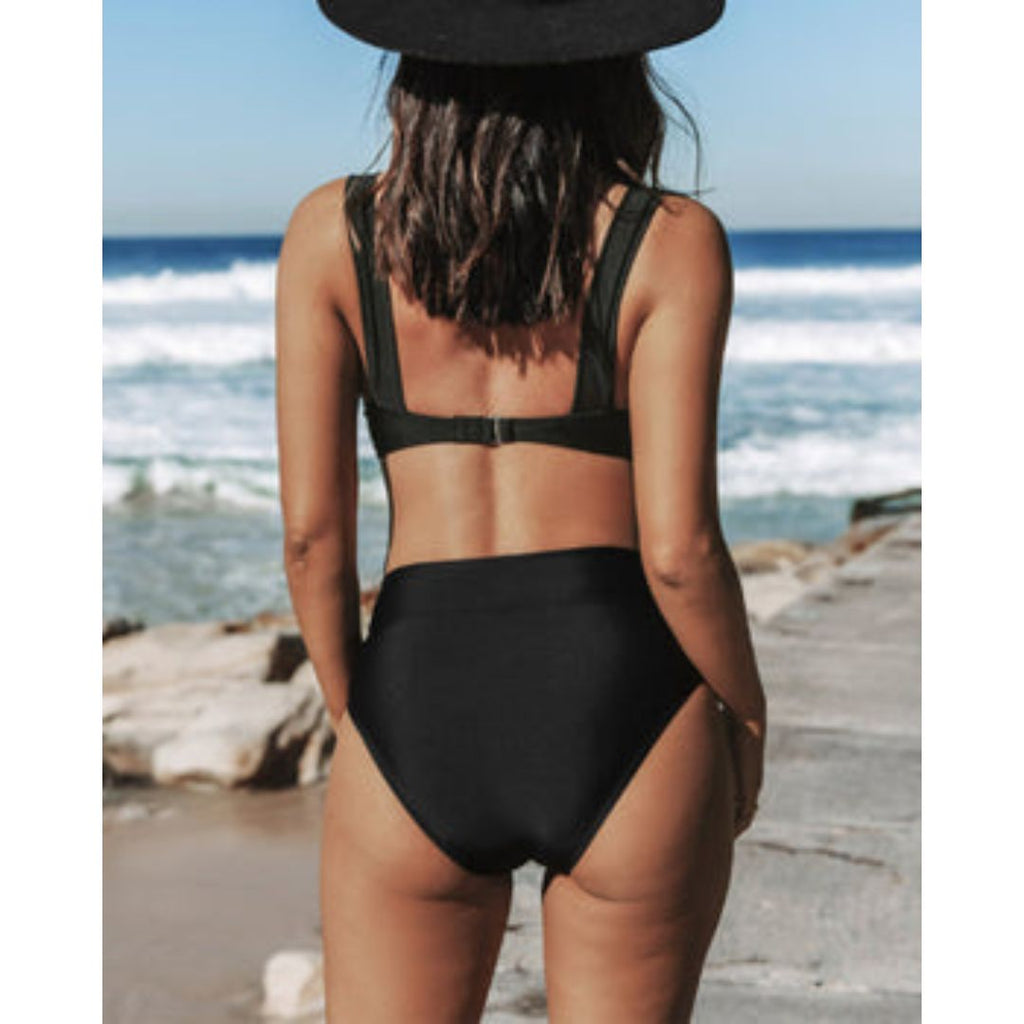 Noa | Traje de baño de cintura alta liso