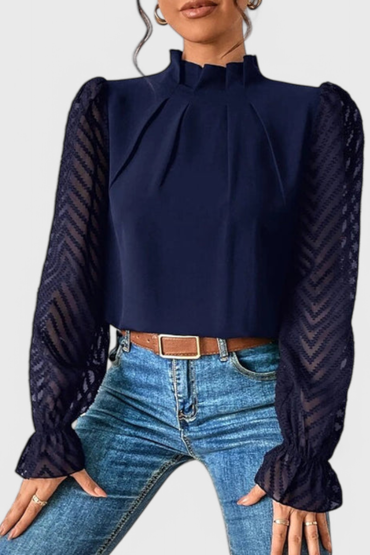 Azucena | Blusa de Manga Larga Náutica