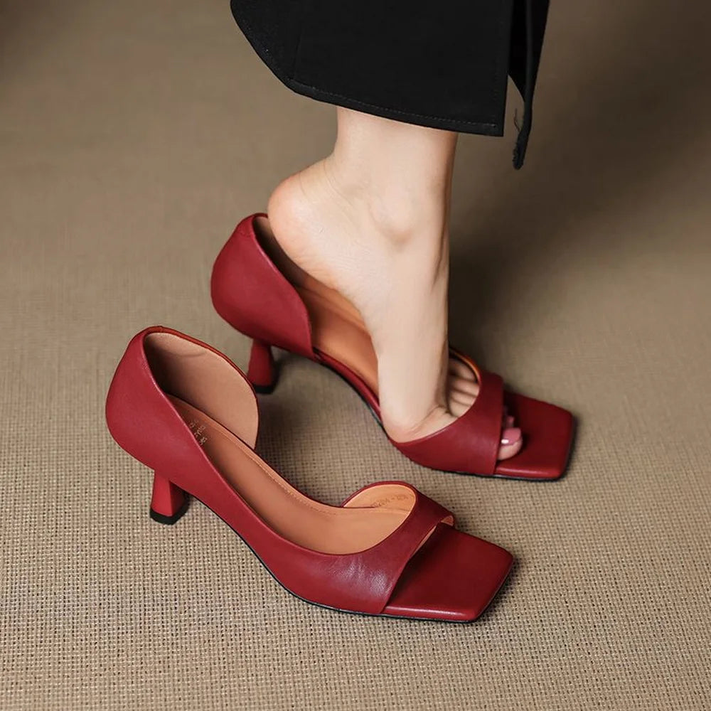 Valentina | Tacones de puntera cuadrada