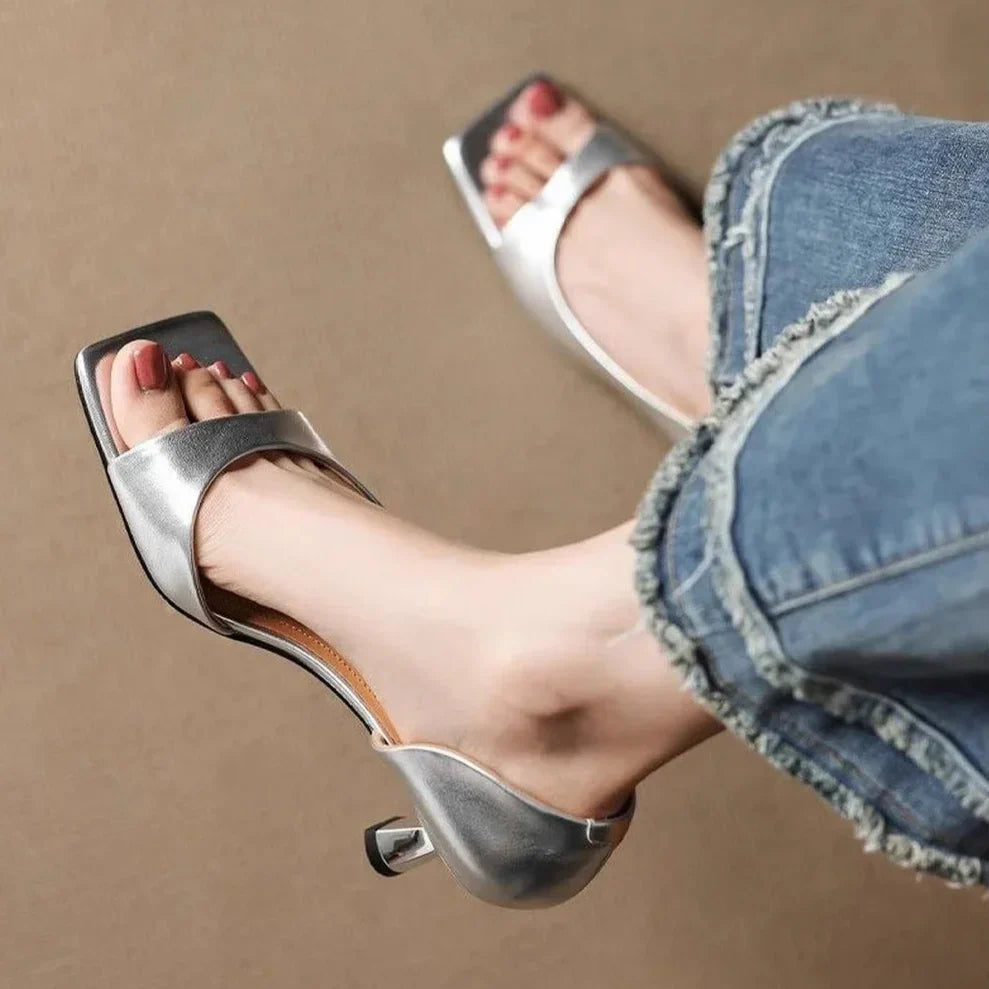 Valentina | Tacones de puntera cuadrada