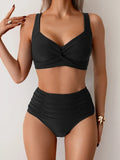 Adriana | Conjunto de bikini de cintura alta para el verano