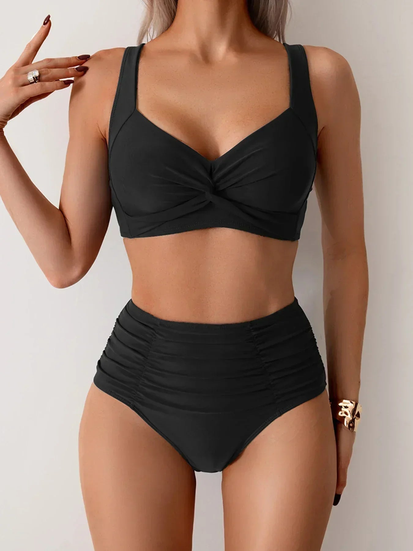 Adriana | Conjunto de bikini de cintura alta para el verano