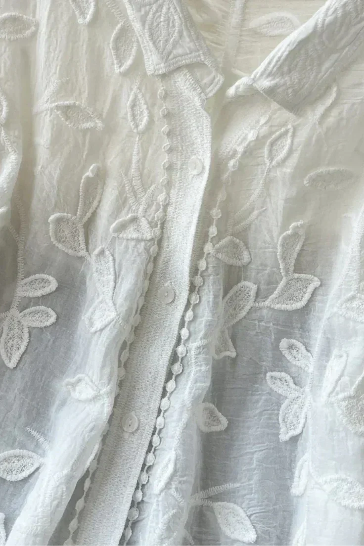 Maria | Camisa de Encaje Bordado