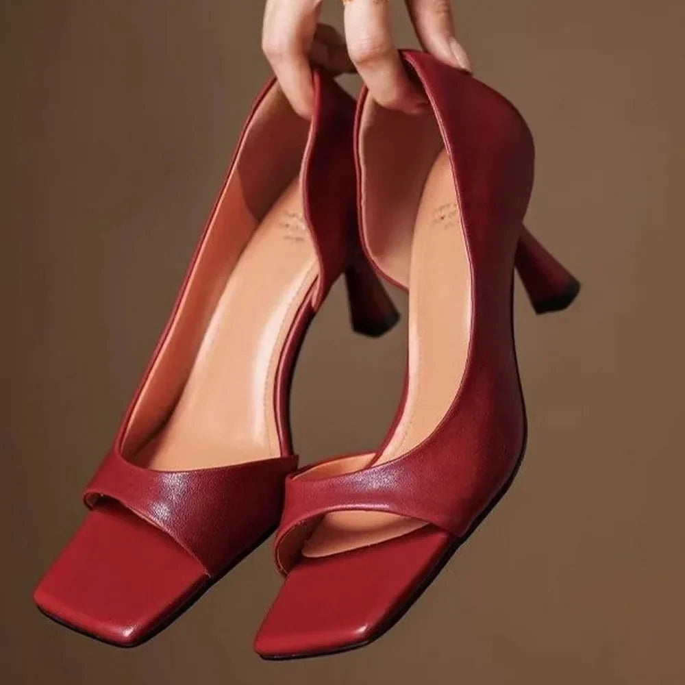 Valentina | Tacones de puntera cuadrada