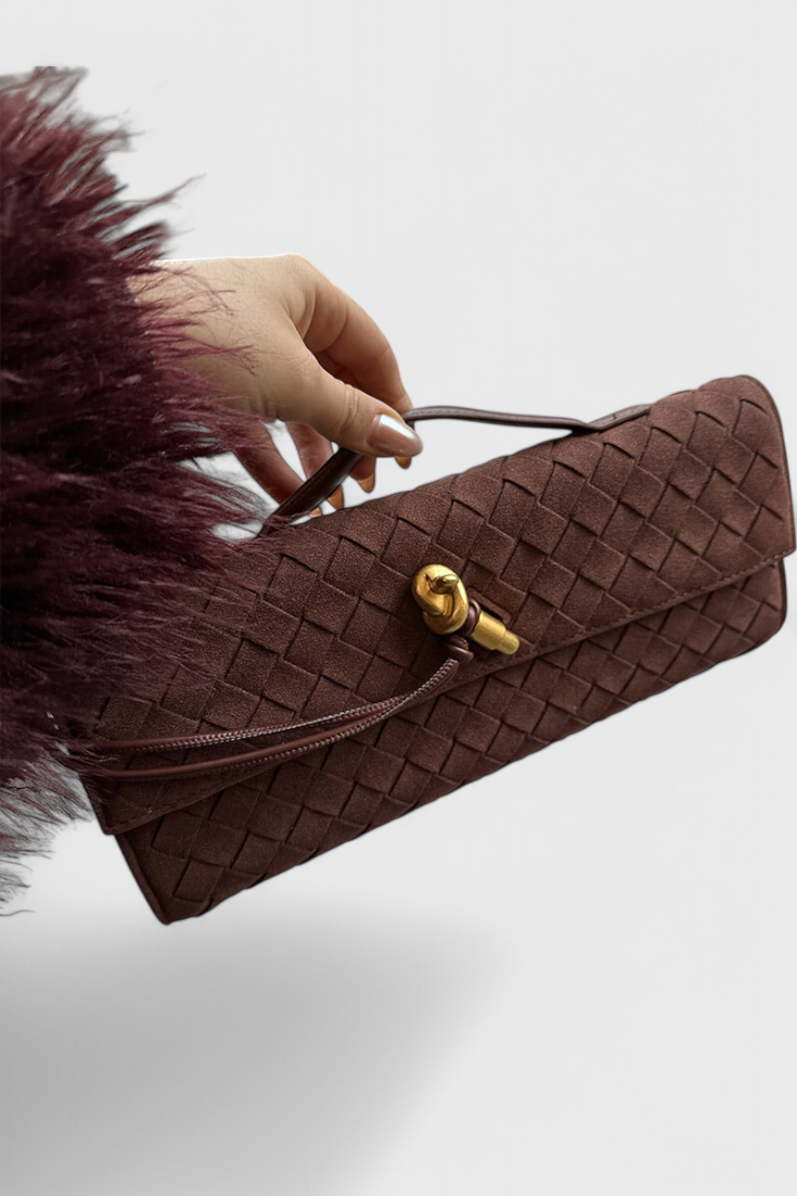 Melania | Bolso de Hombro Clásico de Ante
