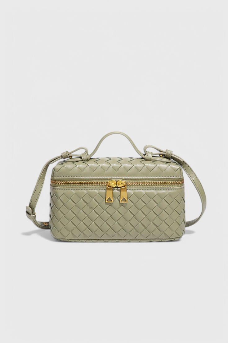 Camila | Bolso Mini Woven con Accesorios Dorados